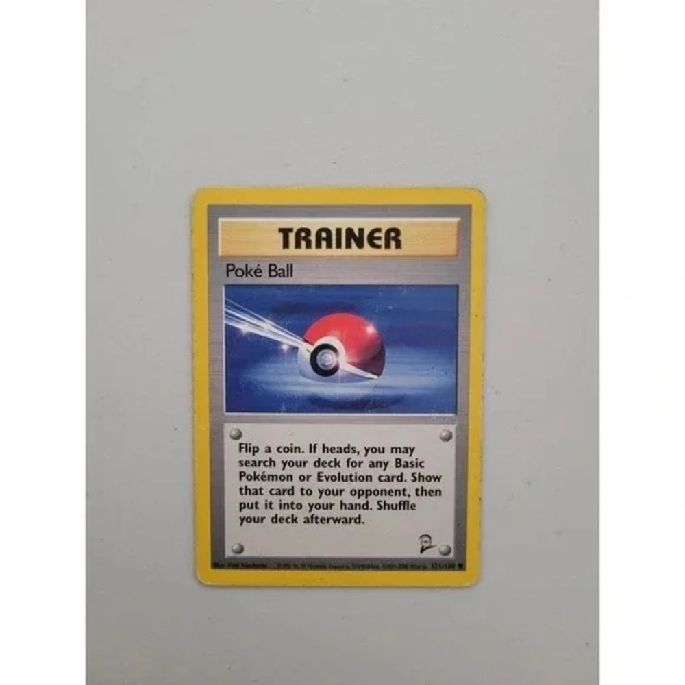 Pokemon Trainer Card with Red and Yellow Design